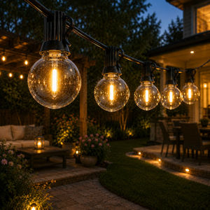 Landscape Spike Light - Lampu String Surya dengan Bola Lampu