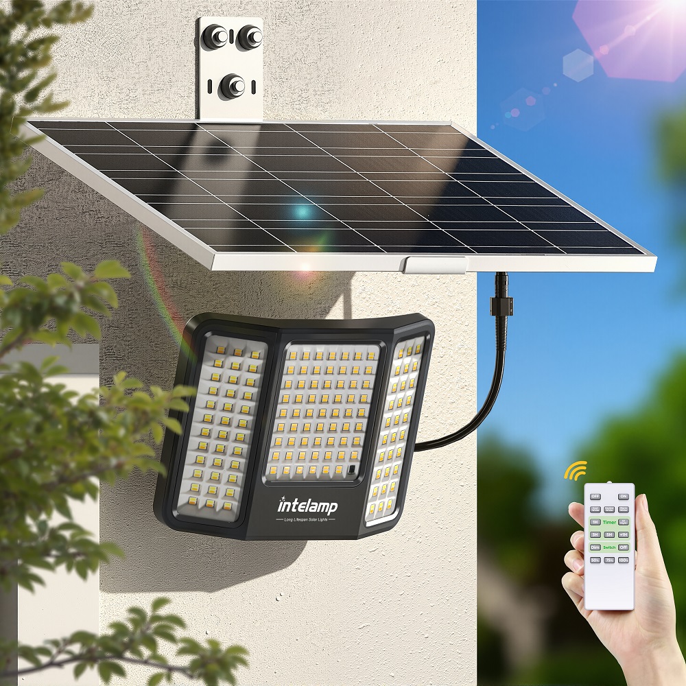 Outdoor Lighting Dusk To Dawn - Lampu Sorot Tenaga Surya intelamp 2000LM