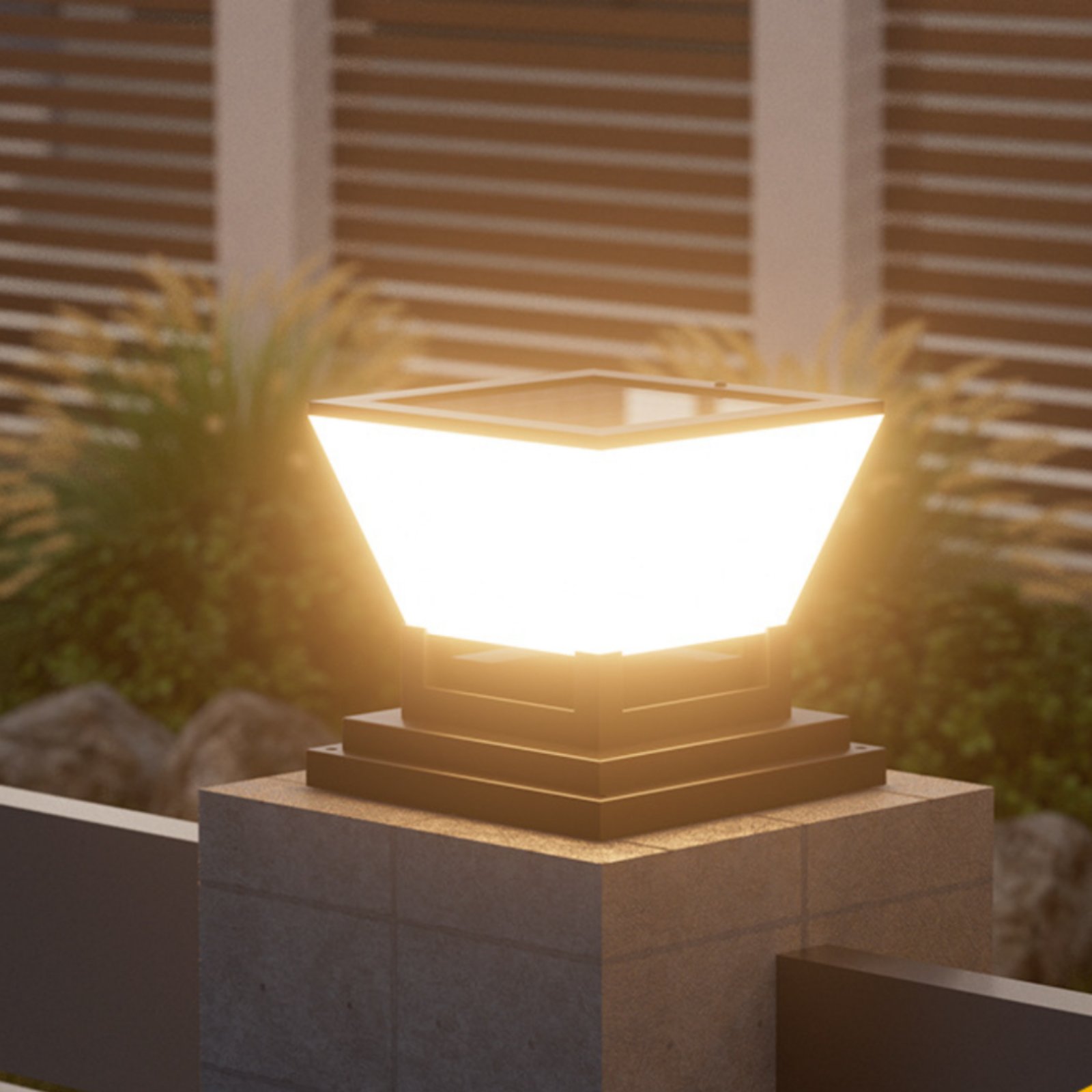 Outdoor Lighting Lanterns - Lampu Tiang Tenaga Surya Tahan Air,