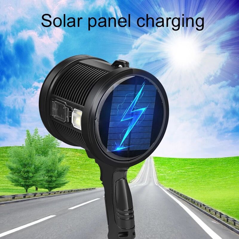 Senter LED XHP90 Ultra Terang, - Fire Torch Solar ulasan dan harga