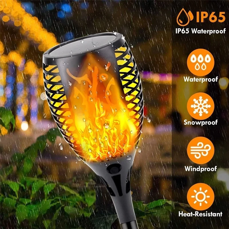 1/2/4 Pak Lampu Senter Tenaga  - Fire Torch Solar ulasan dan harga