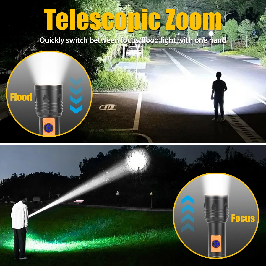 Senter LED Daya Tinggi Senter  - Outdoor Lighting Bulbs ulasan dan harga