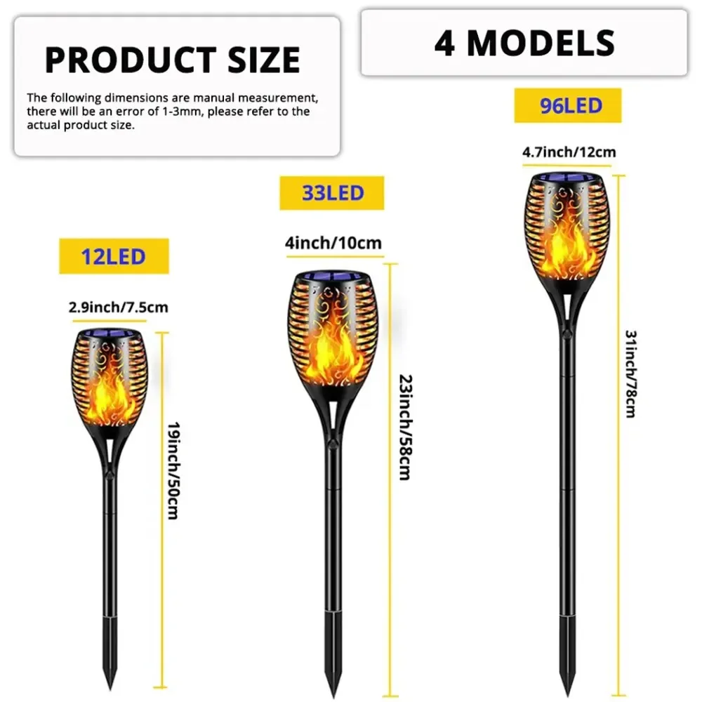 Lampu Taman Tenaga Surya Luar  - Fire Torch Solar ulasan dan harga
