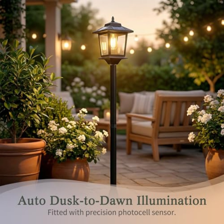 Lampu Tiang Tenaga Surya Luar  - Outdoor Lighting Dusk To Dawn ulasan dan harga