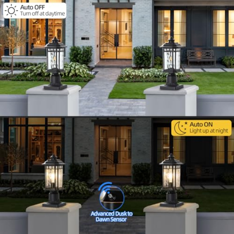 2 Paket Lampu Tiang Luar Ruang - Outdoor Lighting Dusk To Dawn ulasan dan harga