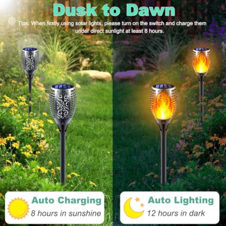 Lampu Senter Tenaga Surya deng - Fire Torch Solar ulasan dan harga