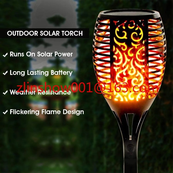 Lampu Taman Dekorasi Luar Ruan - Fire Torch Solar ulasan dan harga