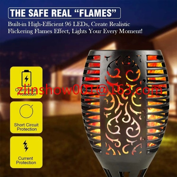 Lampu Taman Dekorasi Luar Ruan - Fire Torch Solar ulasan dan harga