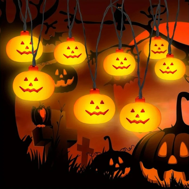 Lampu String Labu Halloween Be - Outdoor Lighting Lanterns ulasan dan harga