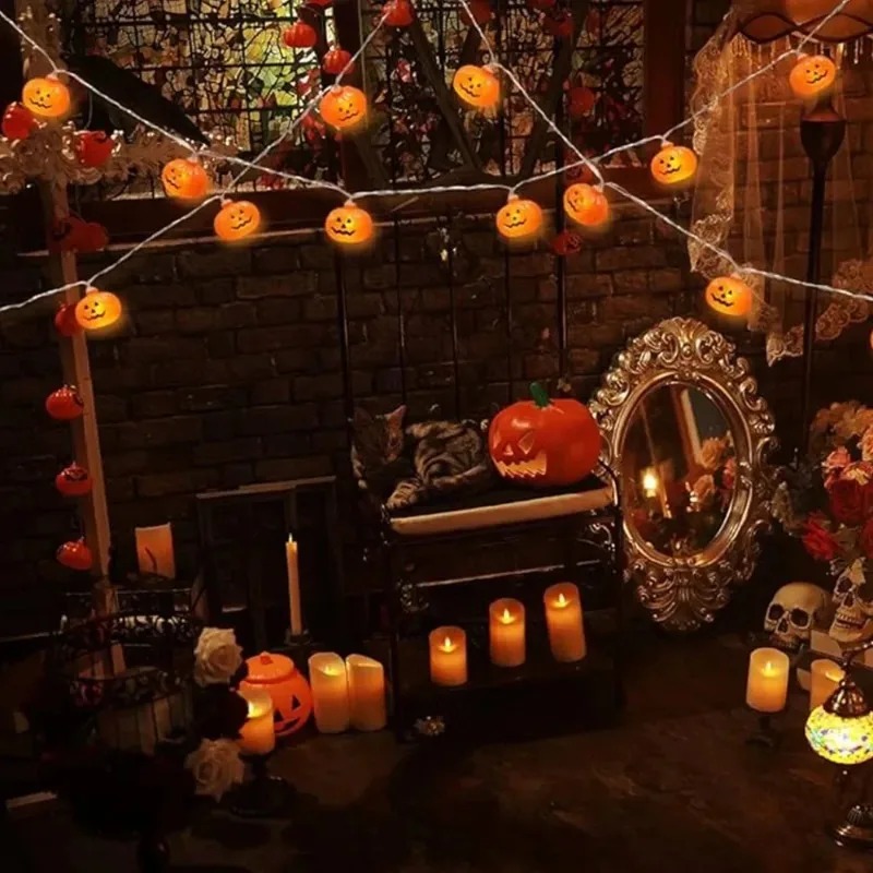 Lampu String Labu Halloween Be - Outdoor Lighting Lanterns ulasan dan harga