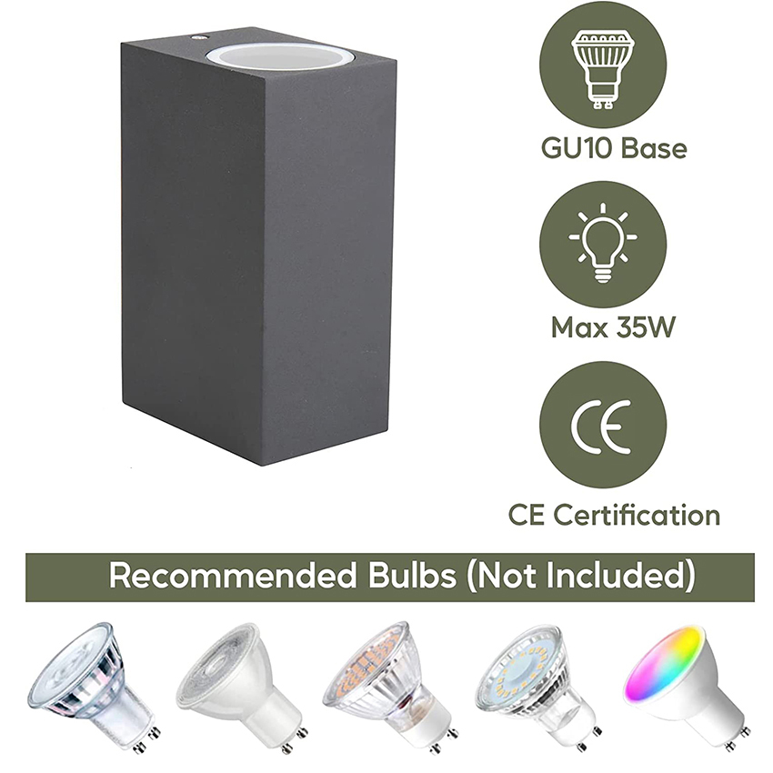 Hitam/Putih Aluminium GU10 Bas - Outdoor Lighting Linear ulasan dan harga